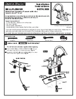 American Standard Bellflower 6074.XXX Series Installation Instructions Manual предпросмотр