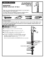 Предварительный просмотр 1 страницы American Standard BERWICK 7430.15 Series Installation Instructions