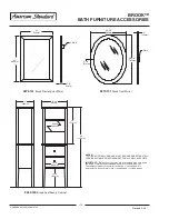 Предварительный просмотр 2 страницы American Standard Brook Bath Furniture 9270.101 Specifications