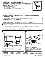 Предварительный просмотр 1 страницы American Standard Cadet 1.6 GPF Two-Piece Pressure Assisted Toilets 2366 Installation Instructions