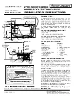 Preview for 1 page of American Standard Cadet 2770.XXXW Series Installation Instructions