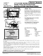 American Standard Cadet 2773.XXXW Series Installation Instructions preview