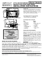 American Standard Cadet 2776.XXXW Series Installation Instructions preview