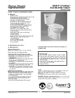 Предварительный просмотр 1 страницы American Standard Cadet 2832.128 Specifications