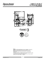 Предварительный просмотр 2 страницы American Standard Cadet 2832.128 Specifications