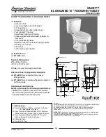 American Standard Cadet 2898.010 Specifications предпросмотр