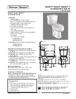 Предварительный просмотр 1 страницы American Standard Cadet 2998.012 Specifications