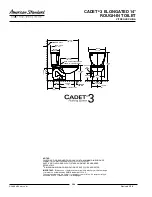 Предварительный просмотр 2 страницы American Standard Cadet 3 Elongated 2383.014 Specifications