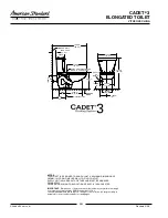 Предварительный просмотр 2 страницы American Standard Cadet 3 Elongated Toilet 2383.012 Specifications