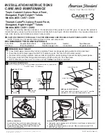 American Standard Cadet 3 Elongated Toilet 2455 Installation Instructions предпросмотр