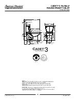 Предварительный просмотр 2 страницы American Standard CADET 3 FloWise 2829.128 Specifications