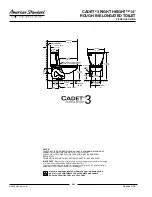 Preview for 2 page of American Standard Cadet 3 Right Height 2386.014 Specifications