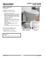 Предварительный просмотр 1 страницы American Standard Cadet 3 Slow-Close Toilet Seats 5345.110 Features