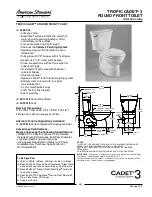 American Standard Cadet 3011.016 Features & Dimensions предпросмотр