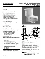 Предварительный просмотр 1 страницы American Standard Cadet 4098.100 Features & Dimensions