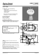 American Standard Cadet 5023.100 Features & Dimensions предпросмотр