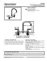 Предварительный просмотр 1 страницы American Standard Cadet 6424 Features & Dimensions