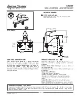 American Standard Cadet 8115S Features & Dimensions предпросмотр