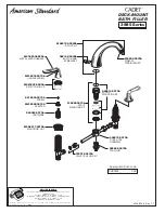 American Standard Cadet Deck-Mount Tub Filler 3985 Parts List предпросмотр