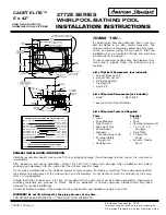 American Standard Cadet Elite 2772E SERIES Installation Instructions preview