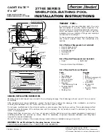 American Standard Cadet Elite 2774E SERIES Installation Instructions preview