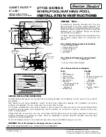 American Standard Cadet Elite 6' x 36 2773E Series Installation Instructions preview