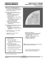 American Standard Cadet Elite Corner Whirlpool 2775EC Specification Sheet preview