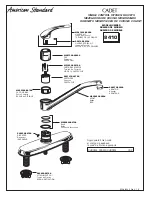 American Standard Cadet Single Control Kitchen Faucet 8410 Parts List предпросмотр