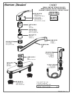 Preview for 2 page of American Standard Cadet Single Control Kitchen Faucet 8410 Parts List