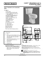 American Standard Cadet Specifier 2983.012 Features & Dimensions preview