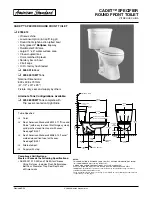 American Standard Cadet Specifier Round Front Toilet 2783.012 Features & Dimensions предпросмотр