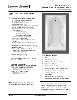 Preview for 1 page of American Standard Cadet Whirlpool and Bathing Pool 2774.002 Specification Sheet