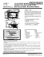 American Standard Cadet Whirlpool/Bathing Pool 2772.XXXW Installation Instructions preview