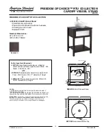 Preview for 1 page of American Standard Cardiff Vessel Stand 9445.124 Dimensions