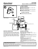 Предварительный просмотр 1 страницы American Standard Ceramix 2000.100 Features & Dimensions