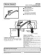 American Standard CERAMIX 2021.600X Features & Dimensions предпросмотр