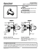 American Standard Ceratherm II On/Off & Volume Control Valves T203.700 Features предпросмотр