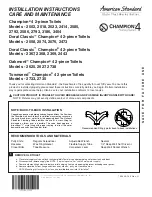 American Standard CHAMPION 2002 Installation And Care Manual preview