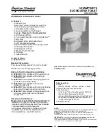 American Standard Champion 2018.214 Specification Sheet preview