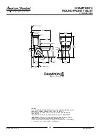 Предварительный просмотр 2 страницы American Standard Champion 4 Round Front Toilet 2023.214 Specification Sheet