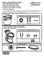 Предварительный просмотр 1 страницы American Standard Champion PRO 211AA Series Installation Instructions Care And Maintenance