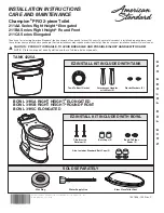 Предварительный просмотр 1 страницы American Standard Champion PRO Installation Instructions