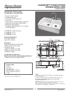 American Standard Chandler 7048.201 Specification Sheet предпросмотр