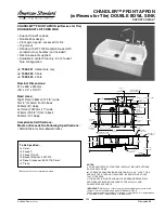 Предварительный просмотр 1 страницы American Standard Chandler Front Apron (w/Recess for Tile) Double Bowl Sink 7048.301 Specification Sheet