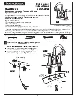 Предварительный просмотр 1 страницы American Standard Claridge Centerset Lavatory Faucet 6054.XXX Installation Instructions Manual