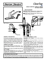 American Standard ClearTap 4665.000 Specification Sheet preview