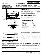 Предварительный просмотр 1 страницы American Standard Colony 1749 SERIES Installation Instructions