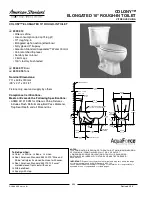 American Standard Colony 2399.010 Specification Sheet предпросмотр