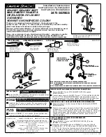 American Standard Colony/Colony Soft Bar/Pantry Faucets 2475 Series Installation Instructions предпросмотр