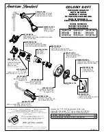 American Standard Colony Soft 1655.500 Parts List предпросмотр